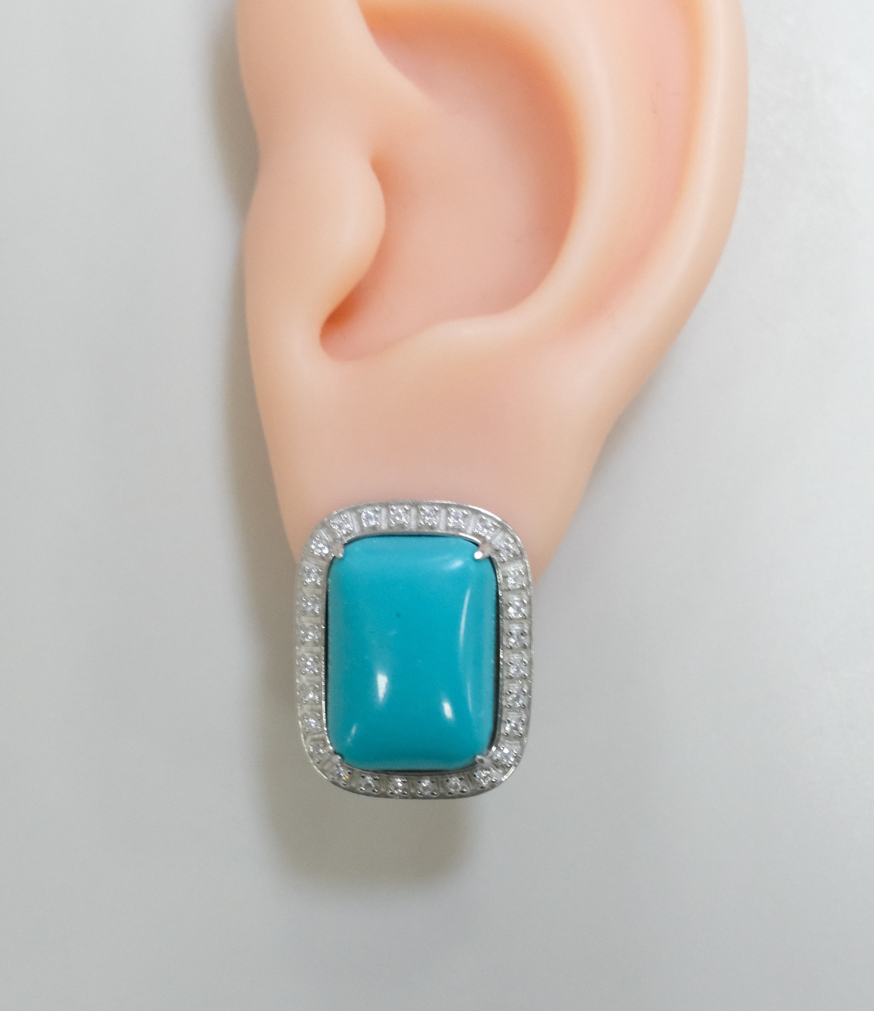 Серебряные серьги с бирюзой